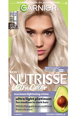 Front of pack of Nutrisse Ultra Color PL2 – Ultra Light Platinum